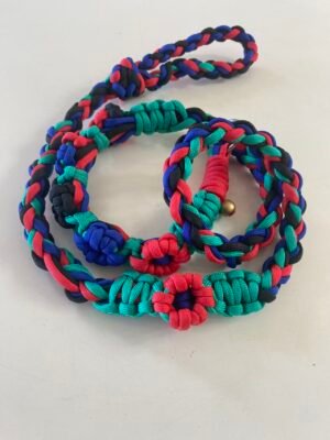Image_20251124102511_471_2 🌈Durable Braided Paracord Dog Leash | Multi-Color (Red, Blue, Teal) Strong Pet Collar