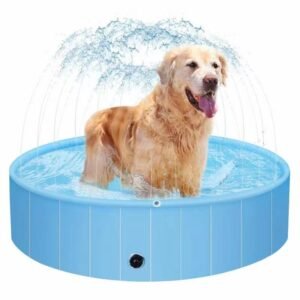 O1CN01yjWT2u1FwPJnPs6Bz_!!2206532880551-0-cib Foldable Dog Swimming Pool with Sprinkler Ring | Portable Outdoor Wading Pool for Large Pets