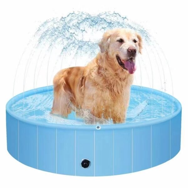 O1CN01yjWT2u1FwPJnPs6Bz_!!2206532880551-0-cib Foldable Dog Swimming Pool with Sprinkler Ring | Portable Outdoor Wading Pool for Large Pets