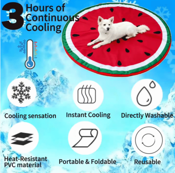 Screenshot 2025-11-10 162155 🍉Watermelon Pet Cooling Mat | 3 HRS Continuous Relief | Foldable, Washable, Heat-Resistant PVC Dog Pad