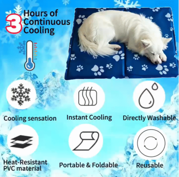Screenshot 2025-11-10 191622 ✨L Pet Cooling Mat (50x 90cm) | Durable Self-Cooling Gel Pad | Non-Toxic, Pressure Activated Dog Heat Relief