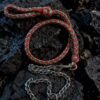 leash1.1 ✨Heavy-Duty Braided Paracord & Chain Dog Training Collar/Slip Leash | Red & Green